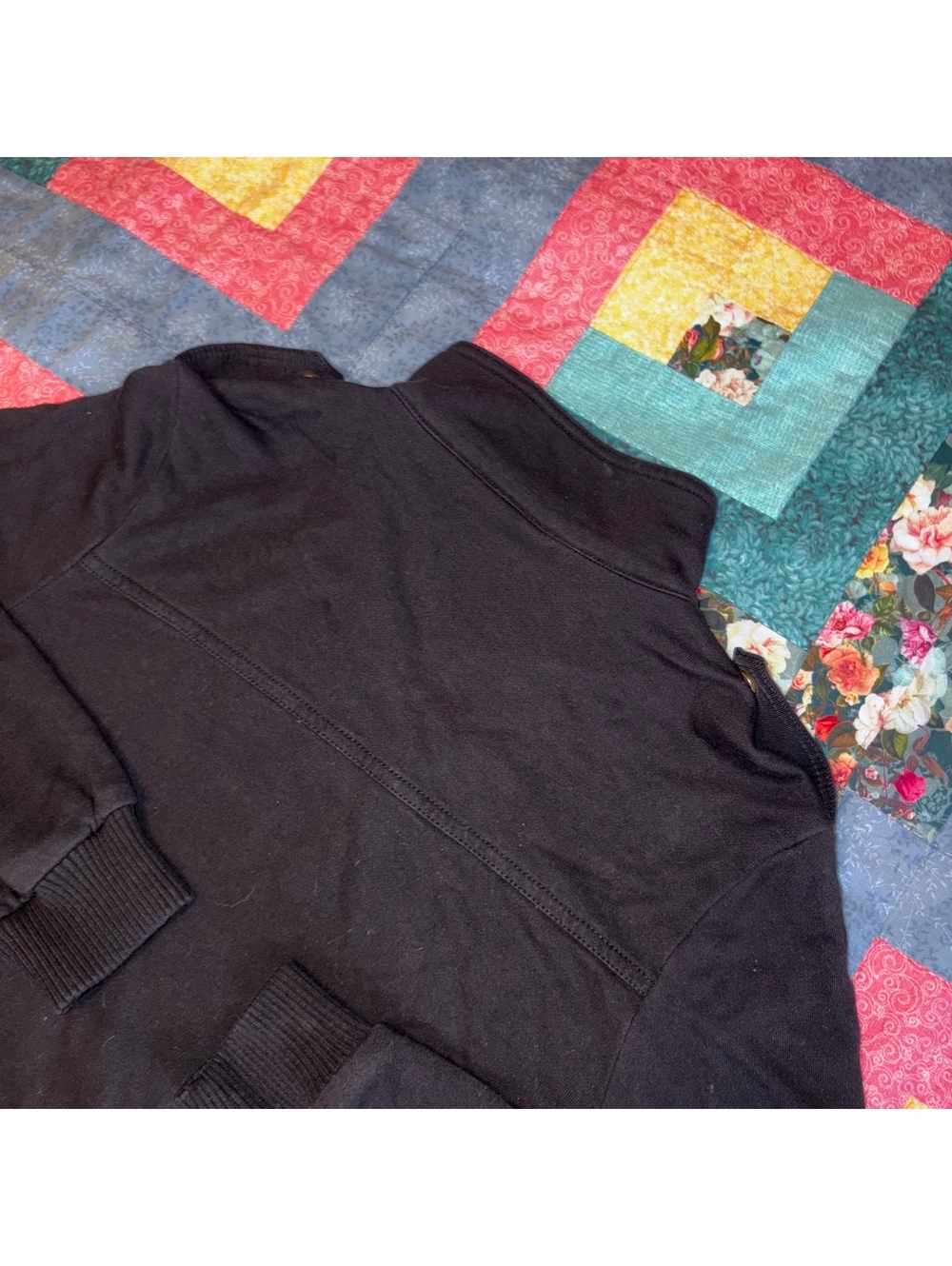 Tory Burch $190 Black Zip-Up Jacket with Gold Button Details, Woman’s  Size M - Picture 5 of 9